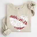 XXL Sand Baseball Heart Mom Mother's Day Celebration For Baseball Lovers Graphic Sweatshirt