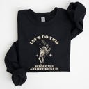 XXL Black Let's Do This Before Anxiety Kicks In From Alice In Wonderland Rabbit Sweatshirt
