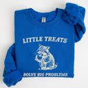 XL Royal Blue Little Treats Solve Big Problems Raccoon Meme Aesthetic Funny Edition Sweatshirt