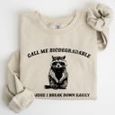 Large Sand Biodegradable Mental Health Meme Eco Conscious Awareness Design Celebrating Compassion And Sustainability Sweatshirt