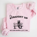 Small Light Pink Not Having A Good Time Raccoon Meme Expression Of Internet Humor Edition Sweatshirt