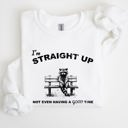 XXXL White Not Having A Good Time Raccoon Meme Expression Of Internet Humor Edition Sweatshirt