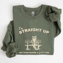 Medium Military Green Not Having A Good Time Raccoon Meme Expression Of Internet Humor Edition Sweatshirt