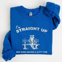 Small Royal Blue Not Having A Good Time Raccoon Meme Expression Of Internet Humor Edition Sweatshirt