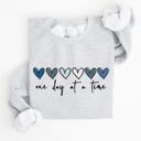 XXXL Ash Light Gray One Day At A Time Mental Health Wellness Hearts Supportive Wellbeing Message Sweatshirt