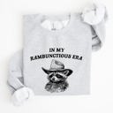 Small Ash Light Gray Rambunctious Era Raccoon Meme Aesthetic Funny Pop Culture Icon Cozy Fleece Edition Sweatshirt