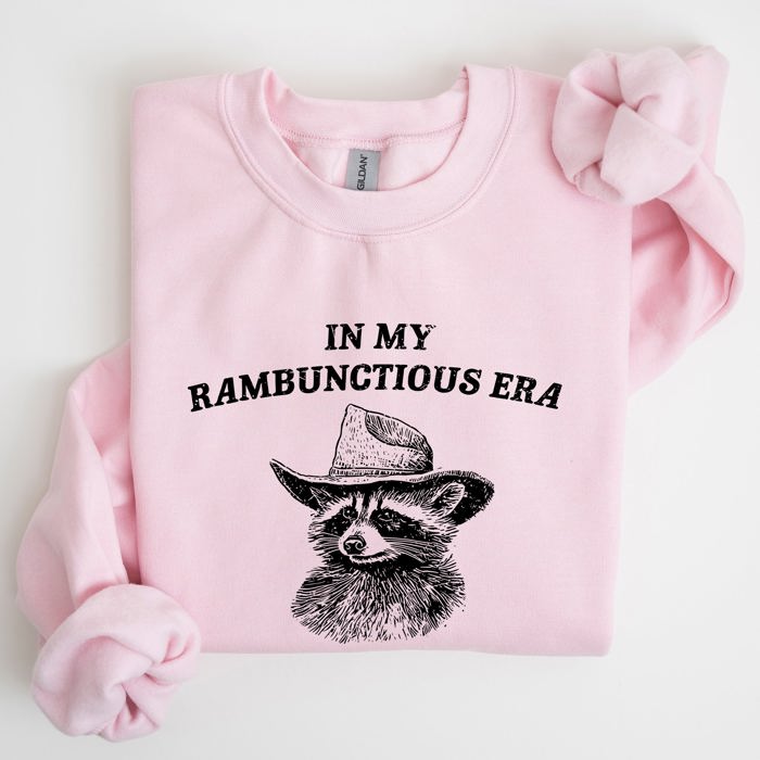 Rambunctious Era Raccoon Meme Aesthetic Funny Pop Culture Icon Cozy Fleece Edition Sweatshirt