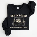 XXXL Black Blanky Mode Raccoon Meme Cartoon Character Pop Culture Reference Internet Meme Sweatshirt