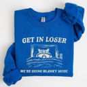 XXXL Royal Blue Blanky Mode Raccoon Meme Cartoon Character Pop Culture Reference Internet Meme Sweatshirt