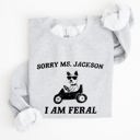  Sorry Ms Raccoon Meme Expression Of Internet Humor And Quirky Reactions Sweatshirt