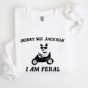 Medium White Sorry Ms Raccoon Meme Expression Of Internet Humor And Quirky Reactions Sweatshirt