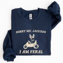 XL Navy Sorry Ms Raccoon Meme Expression Of Internet Humor And Quirky Reactions Sweatshirt