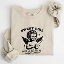 Small Sand Sweet Girl Anger Issues Cupid Angel Meme Aesthetic Funny Graphic Deluxe Edition Sweatshirt