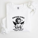 XXXL White Sweet Girl Anger Issues Cupid Angel Meme Aesthetic Funny Graphic Deluxe Edition Sweatshirt