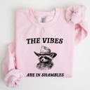 XXXL Light Pink Vibes Are In Shambles Raccoon Meme Collector's Edition Cozy Nights Limited Run Sweatshirt