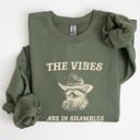 Small Military Green Vibes Are In Shambles Raccoon Meme Collector's Edition Cozy Nights Limited Run Sweatshirt