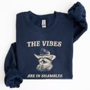 Large Navy Vibes Are In Shambles Raccoon Meme Collector's Edition Cozy Nights Limited Run Sweatshirt