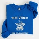 Large Royal Blue Vibes Are In Shambles Raccoon Meme Collector's Edition Cozy Nights Limited Run Sweatshirt