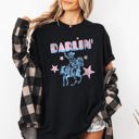 XXL Black Darlin' Cowgirl Vintage Festival Western Horse Americana Charm Nostalgic Style Comfort Colors Tee