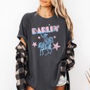 XXXL Pepper Dark Gray Darlin' Cowgirl Vintage Festival Western Horse Americana Charm Nostalgic Style Comfort Colors Tee
