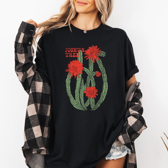 Joshua Tree National Park Festival Concert Desert Night Skyline Comfort Colors Tee