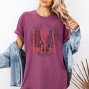 XXL Berry Red USA Eagle Festival Summer Concert Patriotism Under Wide Open Skies And Canyon Sunsets Comfort Colors Tee