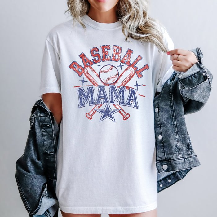 Baseball Mama Sport Mother's Day Mom Life Bleachers Spirit Edition Comfort Colors Tee