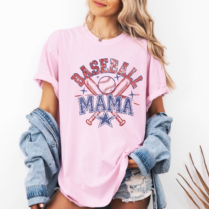 Baseball Mama Sport Mother's Day Mom Life Bleachers Spirit Edition Comfort Colors Tee