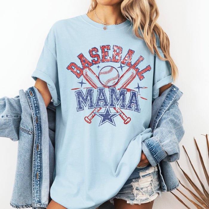 Baseball Mama Sport Mother's Day Mom Life Bleachers Spirit Edition Comfort Colors Tee