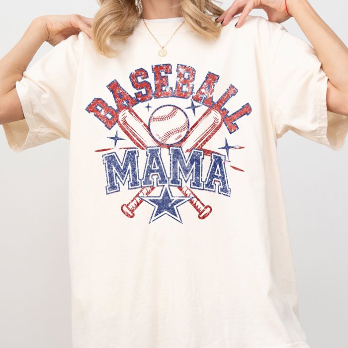 Baseball Mama Sport Mother's Day Mom Life Bleachers Spirit Edition Comfort Colors Tee