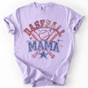 Large Orchid Light Purple Baseball Mama Sport Mother's Day Mom Life Bleachers Spirit Edition Comfort Colors Tee