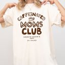 XL Ivory Cream Caffeinated Mom's Club Coffee Lovers Americana Mother's Day Edition Comfort Colors Tee