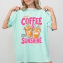 XXL Island Reef Green Iced Coffee And Sunshine Caffeine Fueled Summer Morning Daily Vibe Comfort Colors Tee