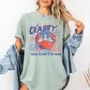 Large Bay Light Sage If Crabby, Please Return To Beach Vacation Vibes And Soak Up Sunshine Always Comfort Colors Tee