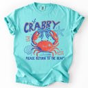 Large Chalky Mint If Crabby, Please Return To Beach Vacation Vibes And Soak Up Sunshine Always Comfort Colors Tee