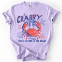 Large Orchid Light Purple If Crabby, Please Return To Beach Vacation Vibes And Soak Up Sunshine Always Comfort Colors Tee