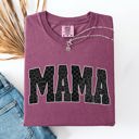  Mama Black Leopard And Checkered Pattern Motif Celebrating Mom Life For Everyday Wear Comfort Colors Tee
