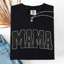Large Black Mama Black Leopard And Checkered Pattern Motif Celebrating Mom Life For Everyday Wear Comfort Colors Tee