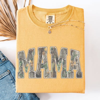 Mama Camo Leopard Print Checkered Pattern Mother's Day Designed For Busy Moms Comfort Colors Tee