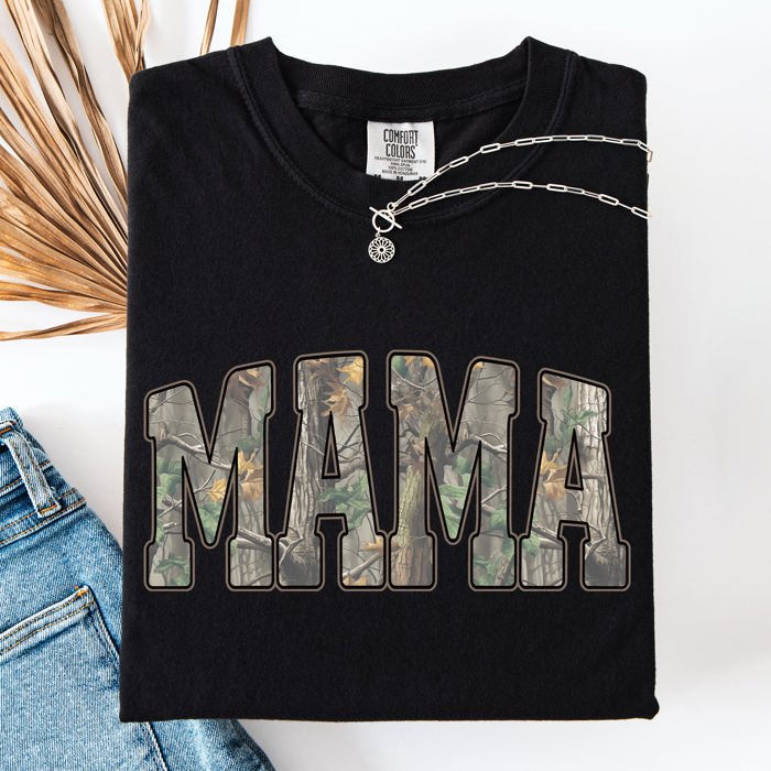 Mama Camo Leopard Print Checkered Pattern Mother's Day Designed For Busy Moms Comfort Colors Tee