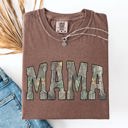 XXXL Espresso Brown Mama Camo Leopard Print Checkered Pattern Mother's Day Designed For Busy Moms Comfort Colors Tee