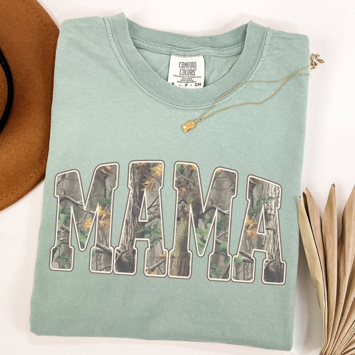 Mama Camo Leopard Print Checkered Pattern Mother's Day Designed For Busy Moms Comfort Colors Tee