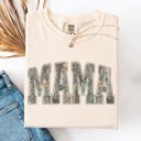 XXL Ivory Cream Mama Camo Leopard Print Checkered Pattern Mother's Day Designed For Busy Moms Comfort Colors Tee