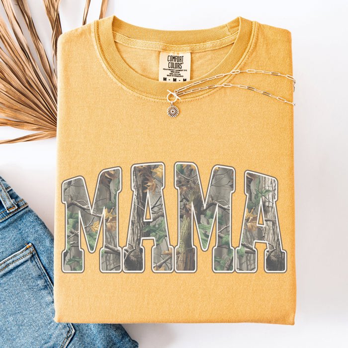 Mama Camo Leopard Print Checkered Pattern Mother's Day Designed For Busy Moms Comfort Colors Tee