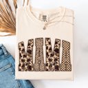  Mama Leopard Print With Camo Checkered Accent For Daily Moments Comfort Colors Tee