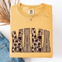 Small Mustard Mama Leopard Print With Camo Checkered Accent For Daily Moments Comfort Colors Tee