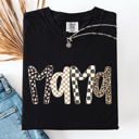 XXXL Black Mama Leopard Print Checkered Pattern Bold Everyday Mom Life Signature Comfort Colors Tee