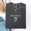  Mama Minimalist Ribbon Leopard Print With Checkered Accent Mother's Day Comfort Colors Tee