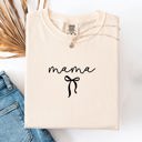  Mama Minimalist Ribbon Leopard Print With Checkered Accent Mother's Day Comfort Colors Tee