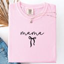  Mama Minimalist Ribbon Leopard Print With Checkered Accent Mother's Day Comfort Colors Tee